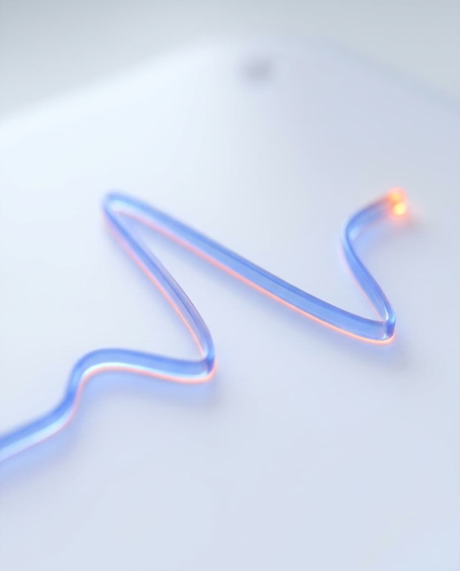 Macro detail of a precision patient-monitoring waveform