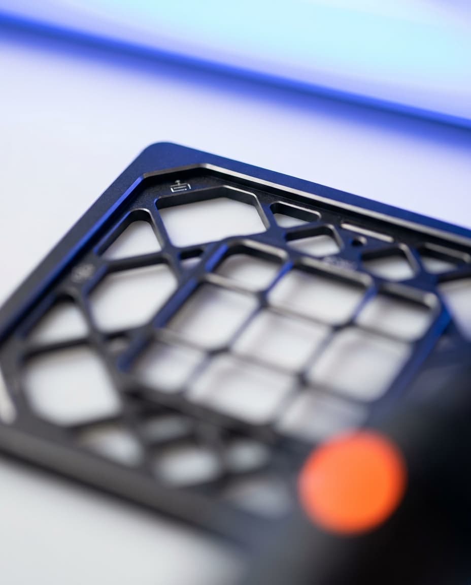 Macro detail of a precision diagnostic instrument lattice