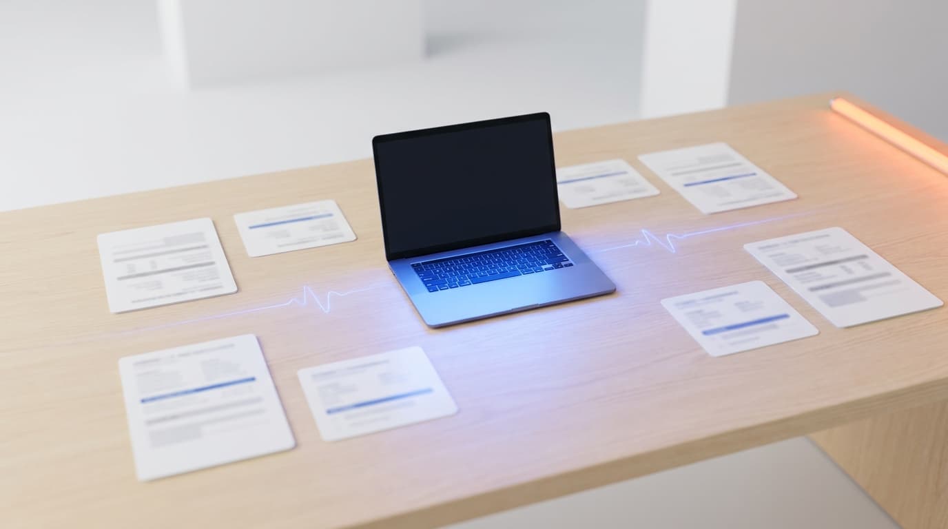 Atmospheric workspace where Nona AI engagements take shape